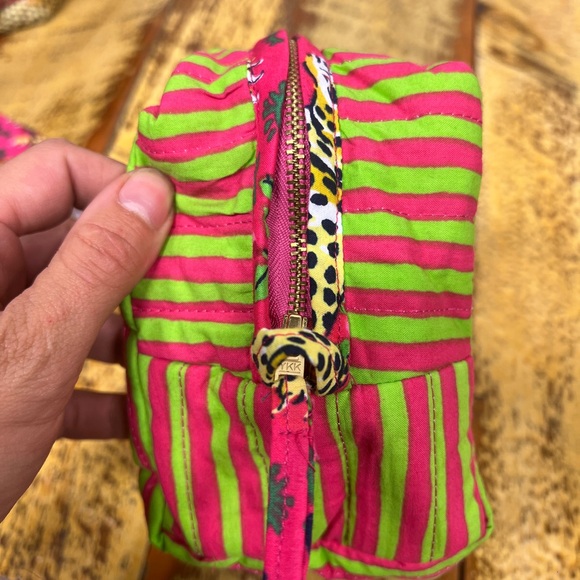 Pink Leopard Print Quilted weekend travel Tote Bag set of 3 printfresh bagheera - Picture 5 of 12